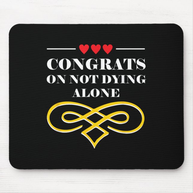 Funny Wedding Sarcastic Marriage Bride And Groom  Mouse Pad (Front)