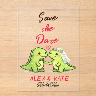 Funny Wedding Save the Date  Acrylic Invitations