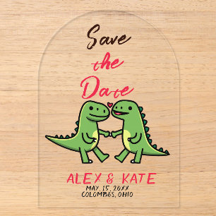 Funny Wedding Save the Date Acrylic Invitations