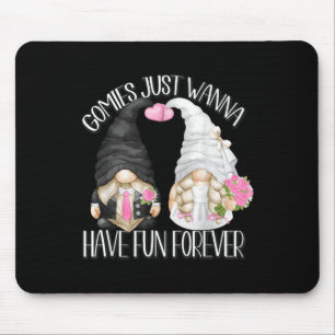 Funny Wedding Shower Pun Cute Gnomies For Bride An Mouse Pad