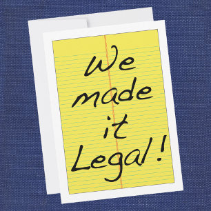 Funny Wedding We Made it Legal Invitation