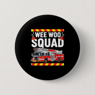 Funny Wee Woo Squad Fire Department Firefighter Fi 6 Cm Round Badge