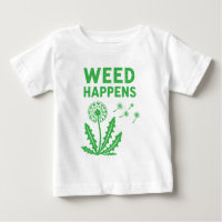 Funny Weed Happens Vintage Dandelion Ink Stamp Art