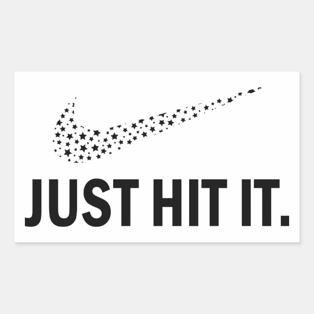 Funny Weed, Weed Lovers Sticker, Just Hit It Rectangular Sticker (Front)