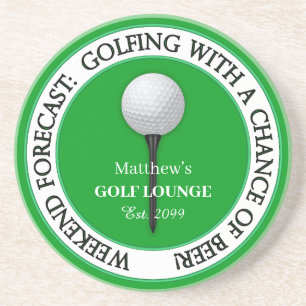 Funny Weekend Golf Lounge / Bar Coaster