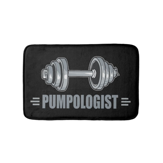 Funny Weightlifting Body Building Bath Mat (Front)