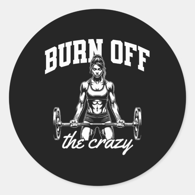 Funny Weightlifting Bodybuilding Power Lifting Say Classic Round Sticker (Front)