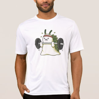 Funny Weightlifting Leaf Sea Slug Cartoon Cute Gym T-Shirt