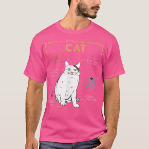 Funny Weird Cat Meme Smiling, Anatomy of A Cat T-Shirt