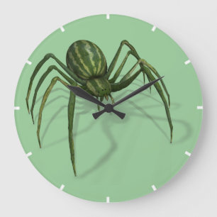 Funny Weird WaterMelon Spider Large Clock