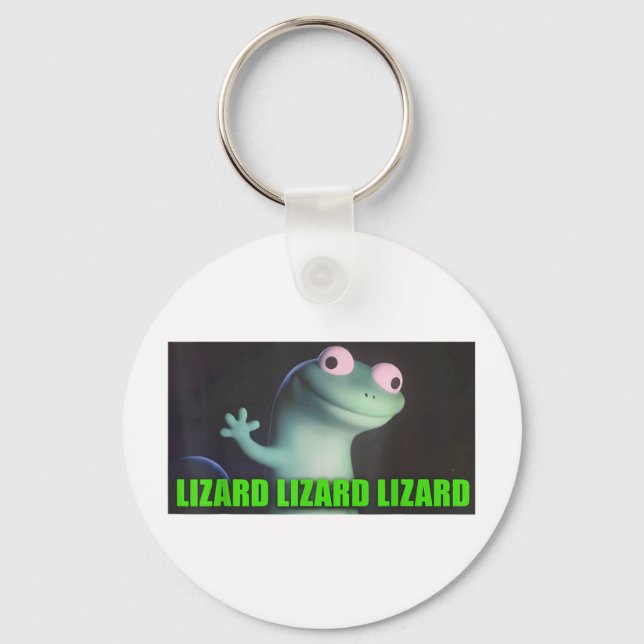 Funny Weirdcore Lizard Lizard Lizard Meme Animal W Key Ring (Front)
