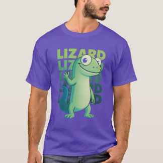 Funny Weirdcore Lizard Meme Derpy Reptile Animal H T-Shirt