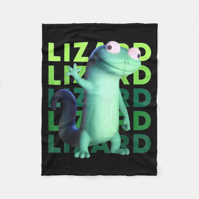 Funny Weirore Lizard Meme _ 3d Surreal Animal  Fleece Blanket (Front)