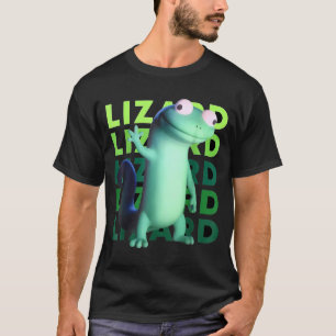 Funny Weirore Lizard Meme _ 3d Surreal Animal  T-Shirt