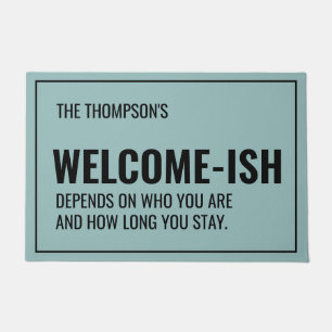 Funny Welcome-ish Personalised Custom Colour  Doormat