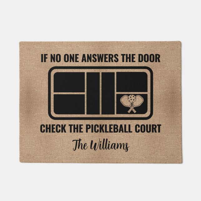 Funny Welcome Pickleball Lovers for Home Custom Doormat (Front)