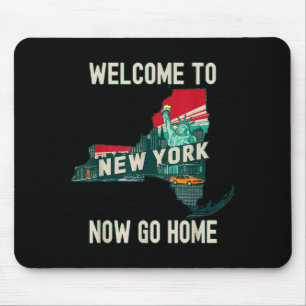Funny Welcome To New York Retro Design, Funny New  Mouse Pad