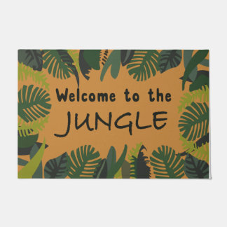 Funny Welcome To The Jungle Mat, Tropical Doormat