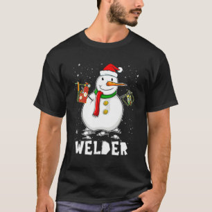 Funny Welder Snowman Holiday Pyjamas Christmas Dec T-Shirt