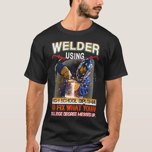 Funny Welding Tee Proud Welder Gift Premium (Front)
