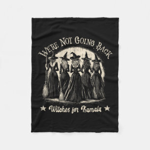 Funny We're Not Going Back Halloween Kamala Wicked Fleece Blanket