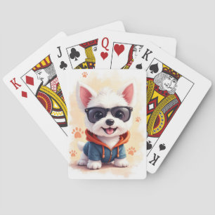 Funny West Highland White Terrier Kawaii Dog Playing Cards