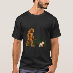 Funny West Highland White Terrier Westie Bigfoot D T-Shirt