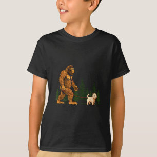 Funny West Highland White Terrier Westie Bigfoot D T-Shirt