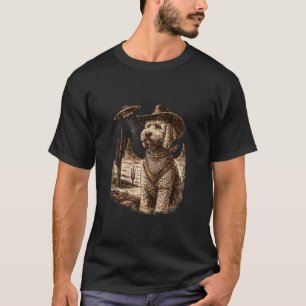 Funny Western Cowboy Doodle Dog Goldendoodle Meme T-Shirt