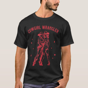 Funny Western Cowgirl Wrangler Lesbian Queer Pride T-Shirt