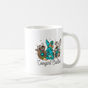 Funny Western Easter Day Cute Bunny Cowgirl Easter Coffee Mug