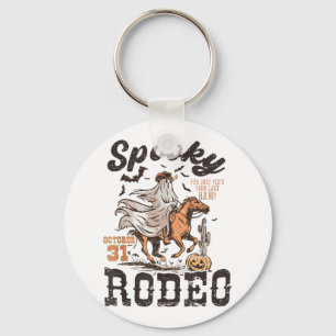 Funny Western Halloween Spooky Rodeo Cowgirl Cute Key Ring