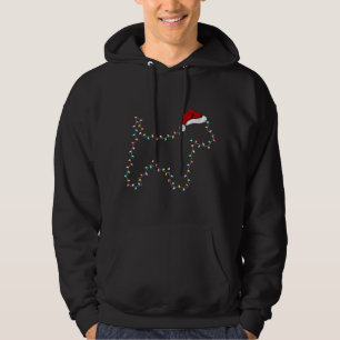 Funny Westie Dog Xmas Lighting Santa Hat Westie Ch Hoodie