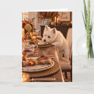 Funny Westie Thanksgiving Card