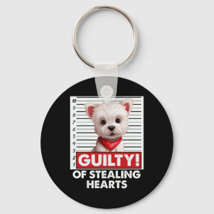 Funny Westie West White Terrier Dog Breed Valentin Key Ring