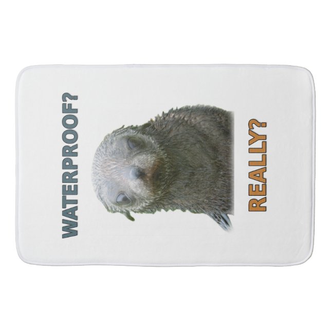 Funny Wet Seal Pup Bath Mat (Front)
