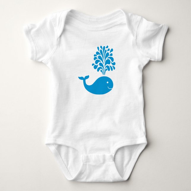 Funny whale baby bodysuit (Front)