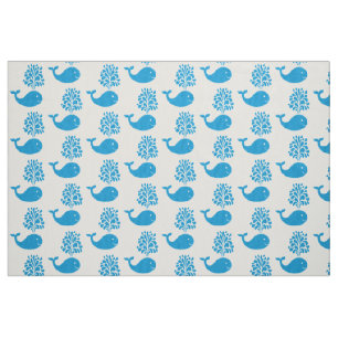Funny whale fabric