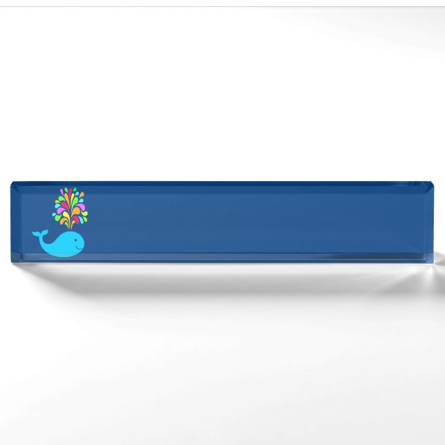Funny whale nameplate (Front)