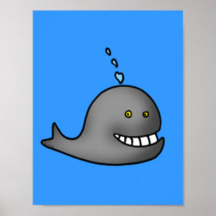 Funny whale poster