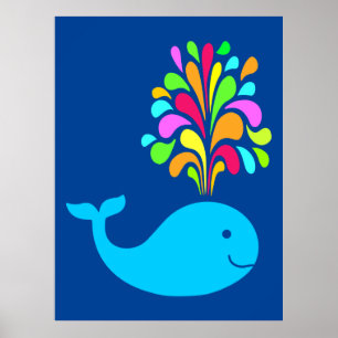 Funny whale poster