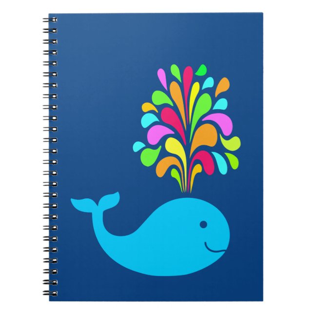 Funny whale spiral notebook (Front)