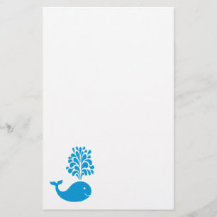 Funny whale stationery