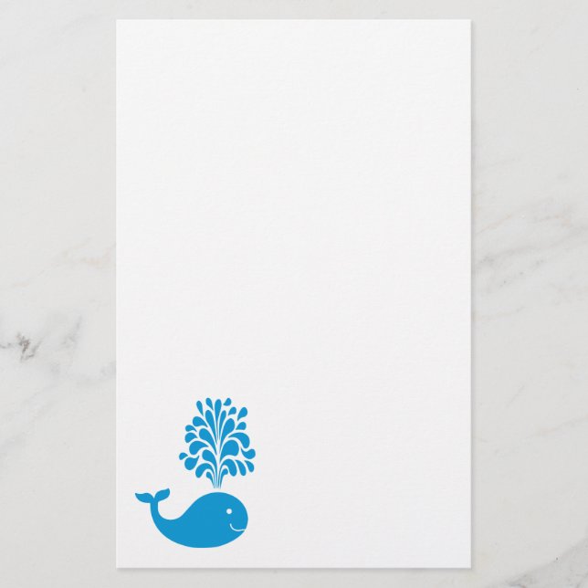 Funny whale stationery (Front)