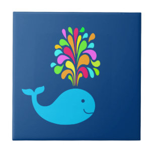 Funny whale tile