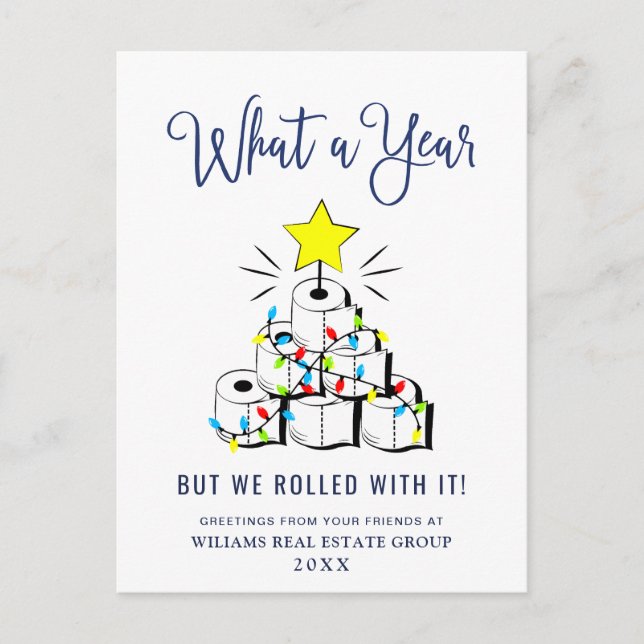 Funny What a Year Christmas Corporate Postcard (Front)