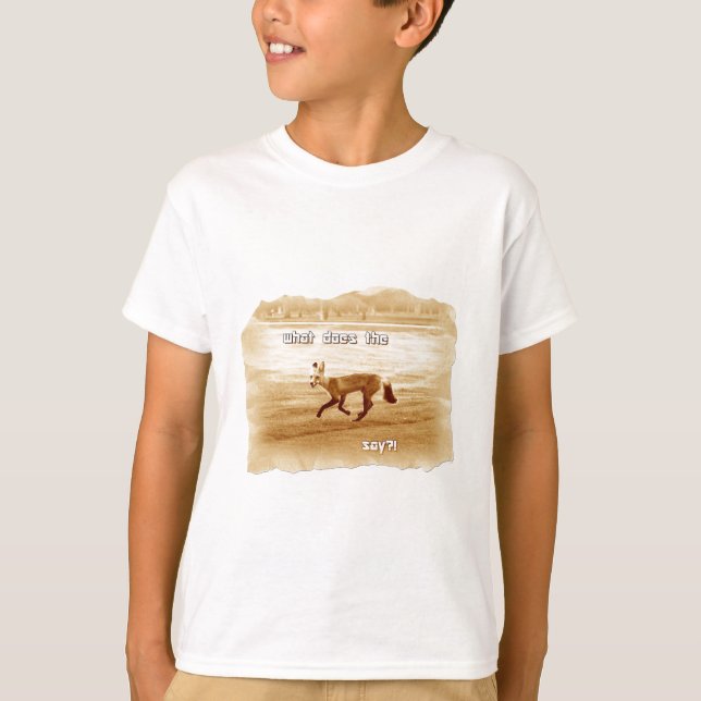 funny what does the fox say T-Shirt (Front)