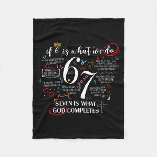 Funny What God Completes 6 7 Meme Jesus Christian Fleece Blanket