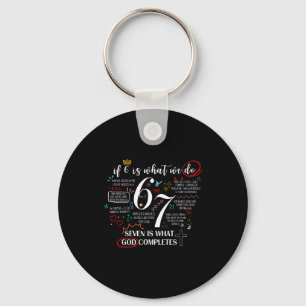 Funny What God Completes 6 7 Meme Jesus Christian  Key Ring