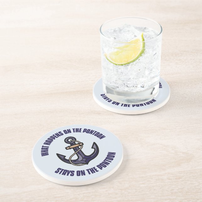 Funny What Happens on the Pontoon Vacation Trip Coaster (Side)